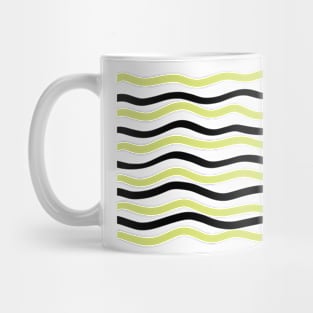 Black and Green Strokes Pattern Design Mug